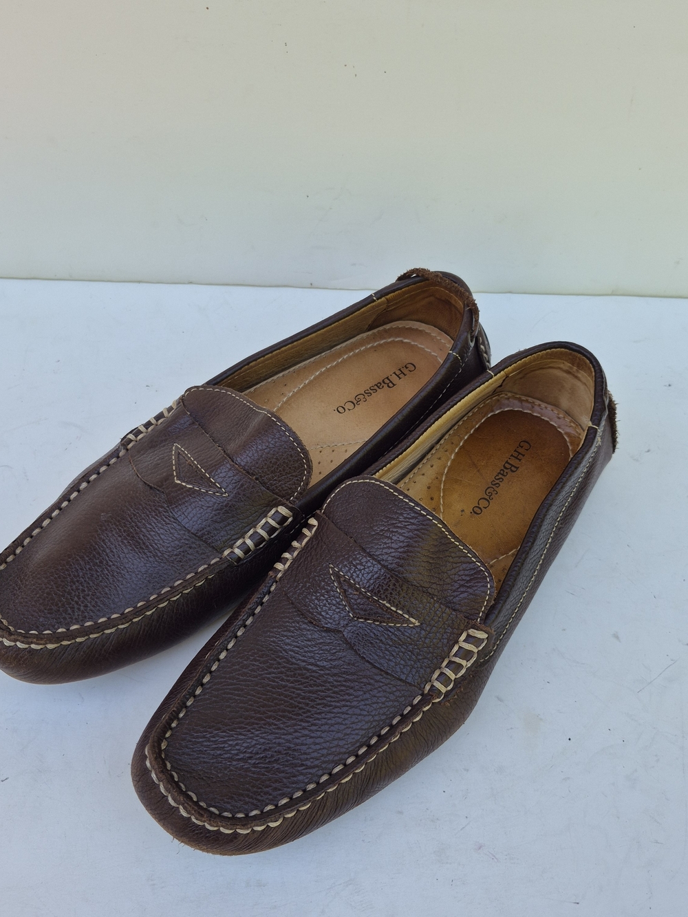 G.H. Bass & Co. Brown Leather Moccasin Penny Loafers